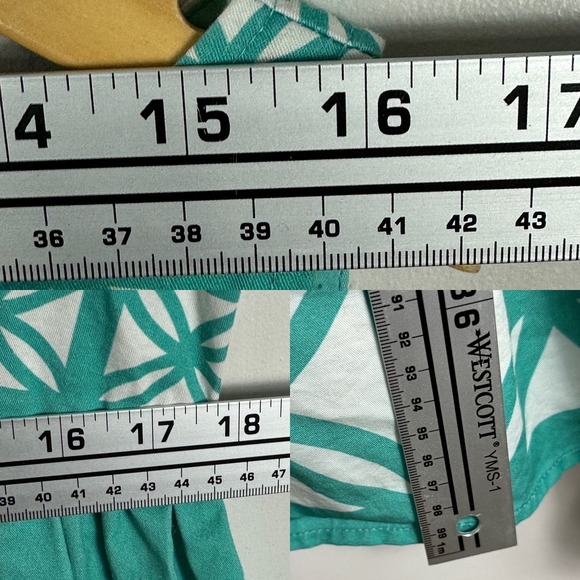 The Oblong Box Shop Retro Kiki Breeze Block Dress‎ Teal Womens Sz XXL Mod Preppy - Picture 15 of 16